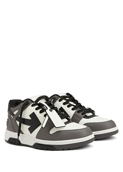 Beyaz Gri Erkek Deri Sneaker - Görsel 3