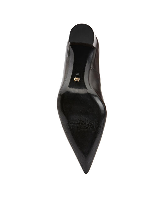 Kahverengi Kadın Deri Topuklu Ayakkabı - Görsel 6