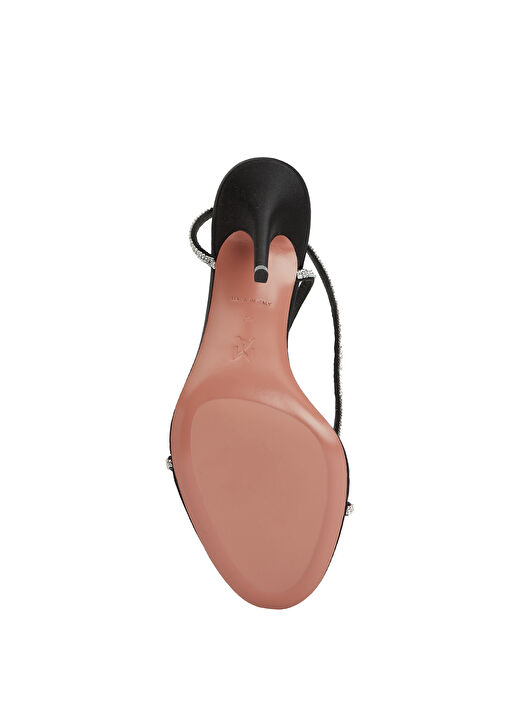 Diamente Siyah Kadın İpek Sandalet - Görsel 6