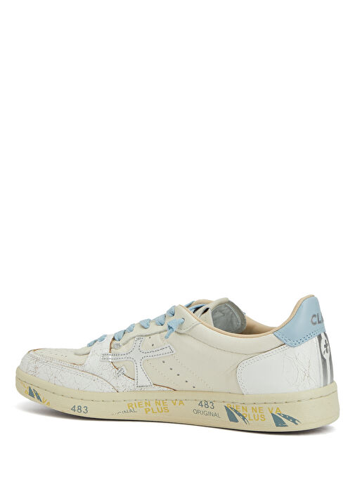 Mavi Beyaz Kadın Deri Sneaker - Görsel 4