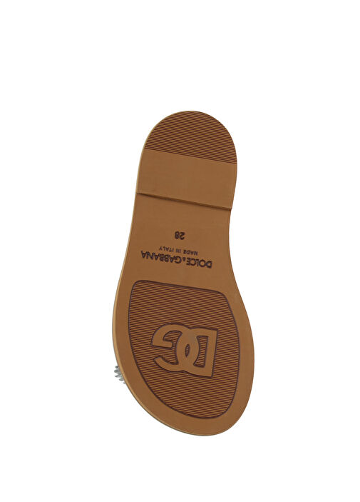 Dolce&gabbana Dolce&gabbana Beyaz Drapeli Kız Çocuk Deri Terlik Sandalet & Terlik | Beymen Beyaz - 6. görsel