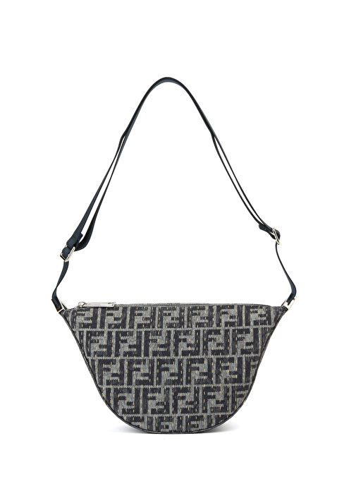 Gri Logo Desenli Erkek Çapraz Çanta - Görsel 2