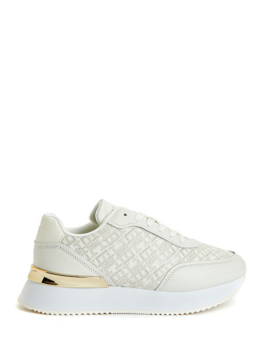Chic Beyaz Kadın Deri Sneaker - Görsel 2