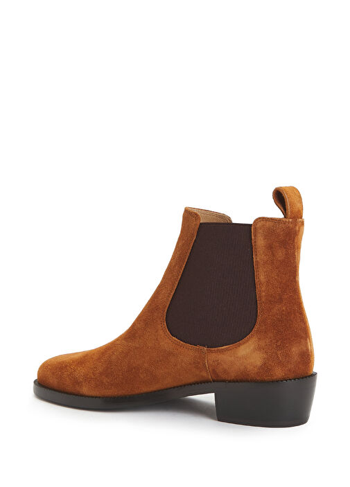 Taba Logo Tokalı Kadın Süet Bot - Görsel 4