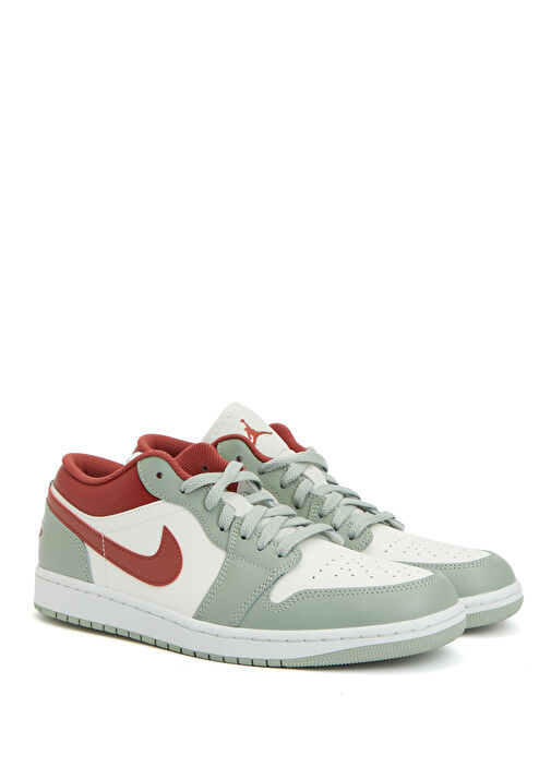 Air Jordan 1 Low Beyaz Erkek Deri Sneaker - Görsel 3