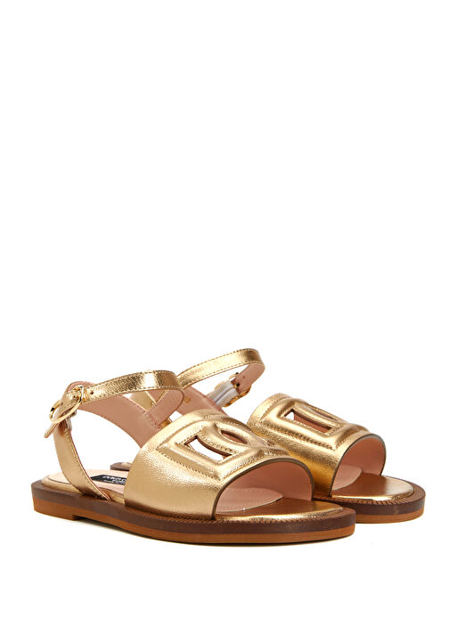 Çok Renkli Kız Çocuk Deri Sandalet - Görsel 3