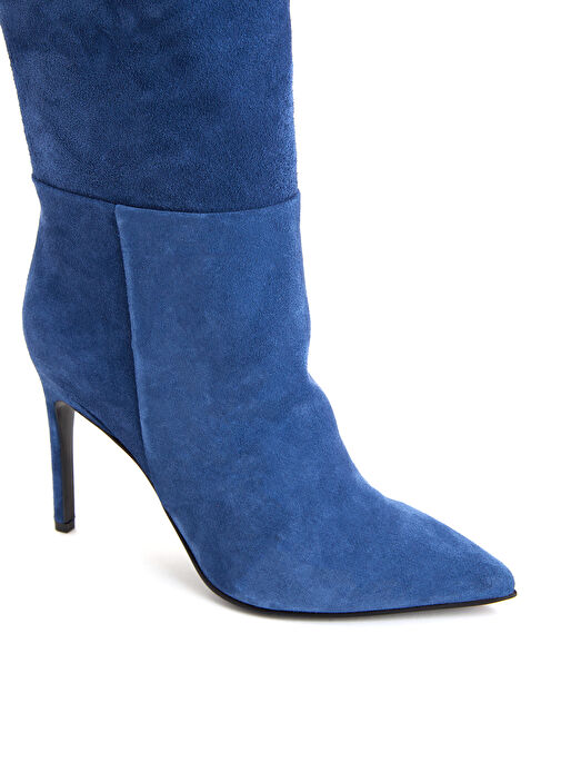 Mavi Kadın Süet Çizme - Görsel 7