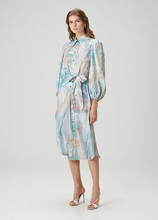 knee length dresses for ladies Zimmermann Acacia Mini Shirt Dress Mint Multi