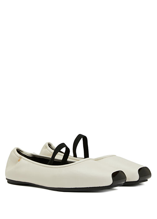 Runway Krem Kadın Deri Babet - Görsel 3