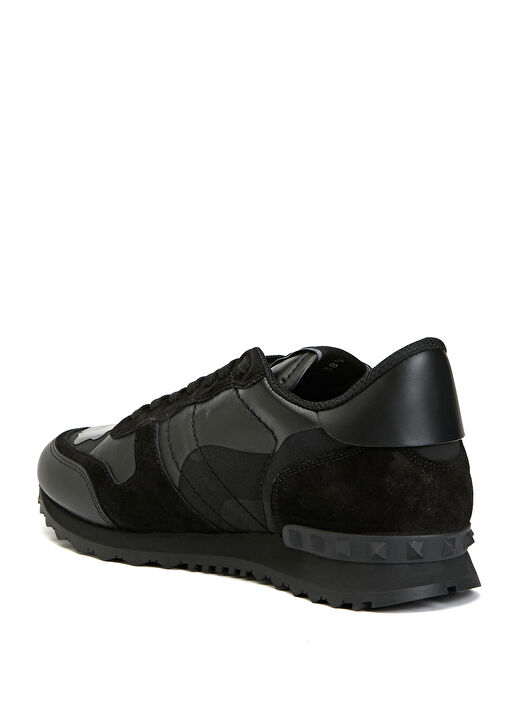 Siyah Erkek Deri Sneaker - Görsel 4