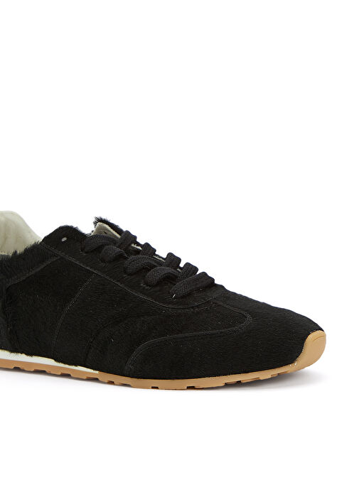 Siyah Kadın Deri Sneaker - Görsel 7