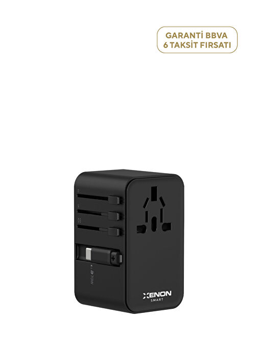 Xenon Smart - 70W GaN Hızlı Şarj Dahili USB-C Kablo USB-C 2x USB-A
