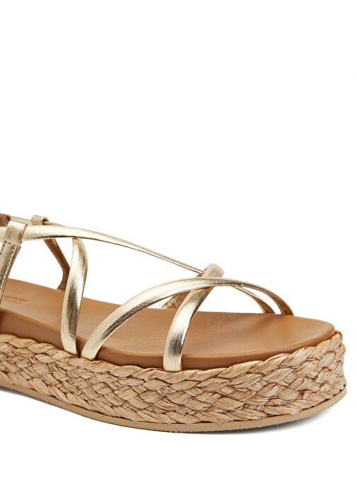 Gold Kadın Deri Sandalet - Görsel 7