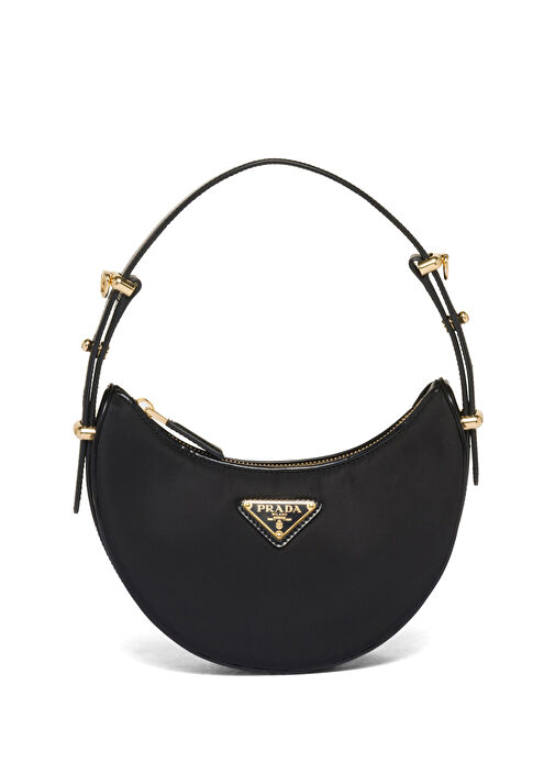 PRADA＊Arque Re-Nylon and brushed ショルダーバッグ＊送料込 Prada - Arqué Re-Nylon and Brushed Leather Mini Shoulder Bag