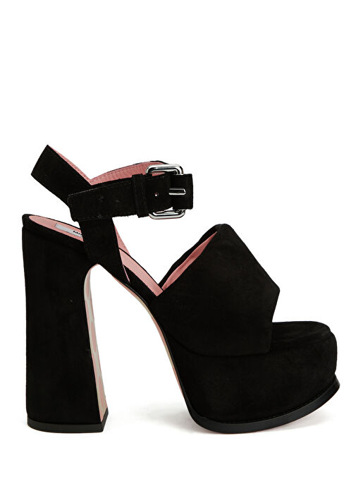 Siyah Kadın Deri Sandalet - Görsel 2