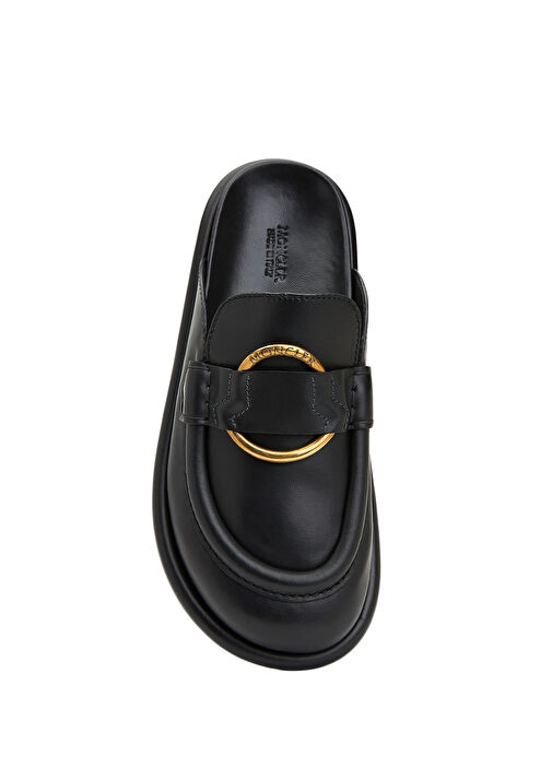 Siyah Kadın Deri Terlik - Görsel 5