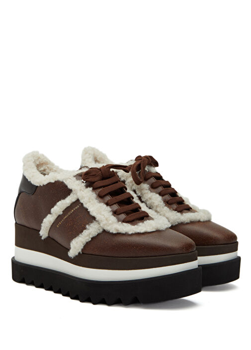 Koyu Kahverengi Kadın Sneaker - Görsel 3