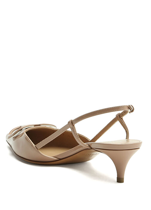 Signature Pudra Deri Topuklu Ayakkabı - Görsel 4