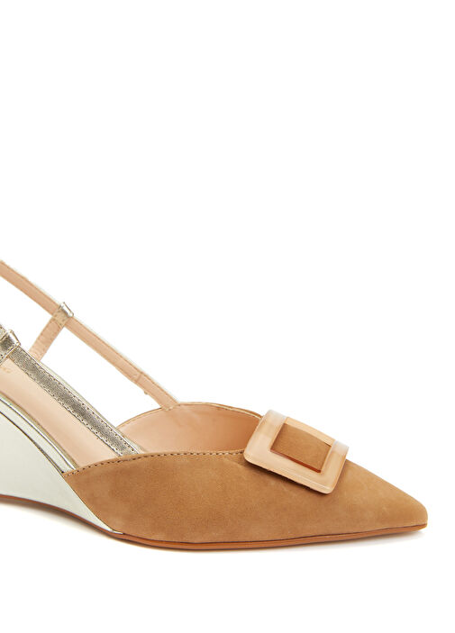 Taba Süet Topuklu Ayakkabı - Görsel 7