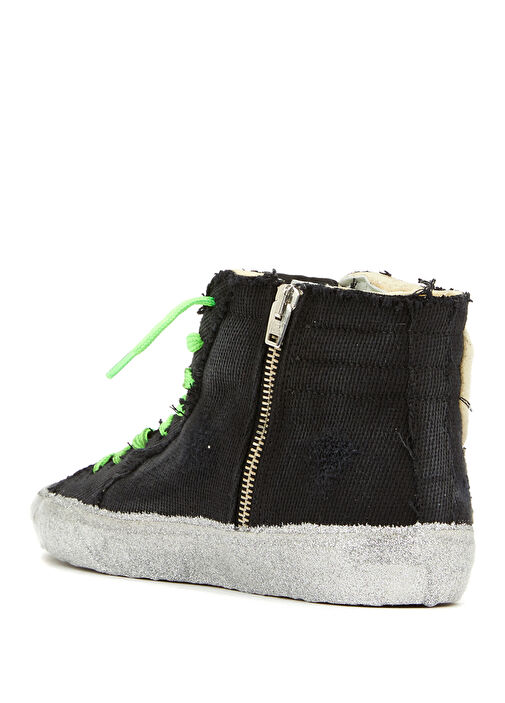 Slide Siyah Leopar Desenli Kadın Sneaker - Görsel 3