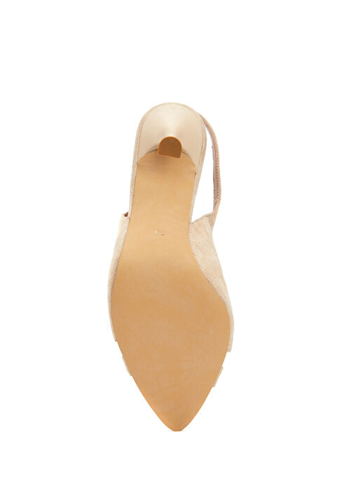 Bej Kadın Süet Sandalet - Görsel 6