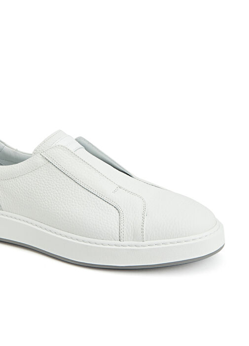 Beyaz Erkek Deri Sneaker - Görsel 7