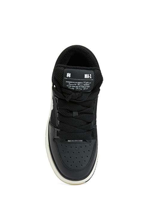 MA-1 Siyah Erkek Deri Sneaker - Görsel 5