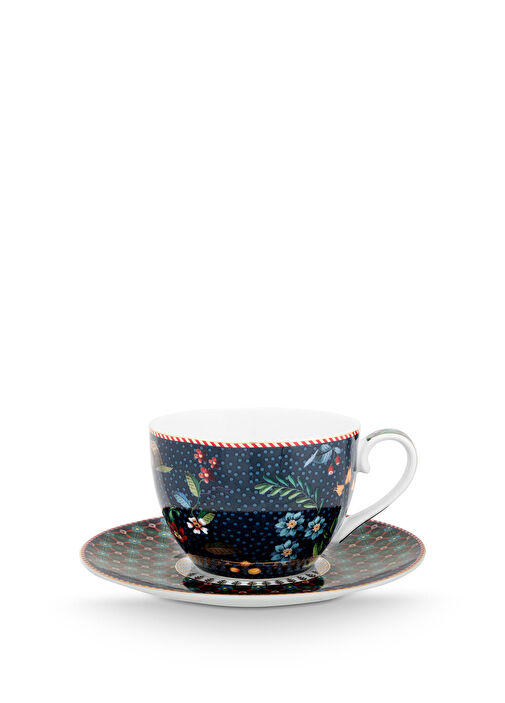 Pip Studio - Berry Blues Porselen 2li Çay Fincanı Seti - Mavi