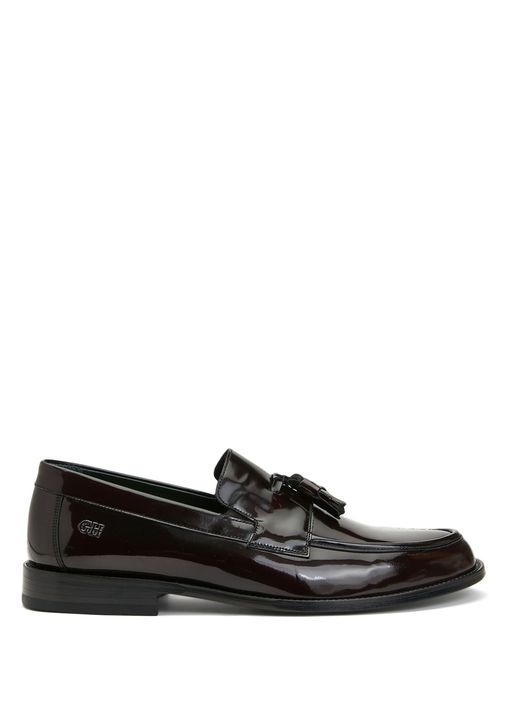 George Hogg - Burgundy Mens Leather Loafer display picture 3