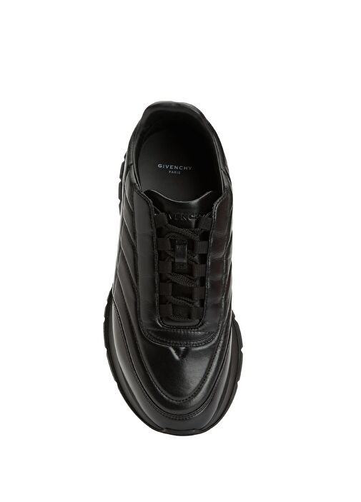 Siyah Erkek Deri Sneaker - Görsel 5