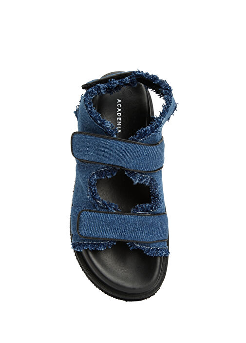 Mavi Logolu Kadın Denim Sandalet - Görsel 5