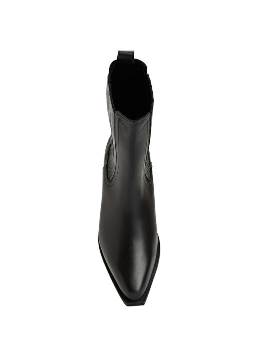 Siyah Kadın Deri Western Bot - Görsel 5