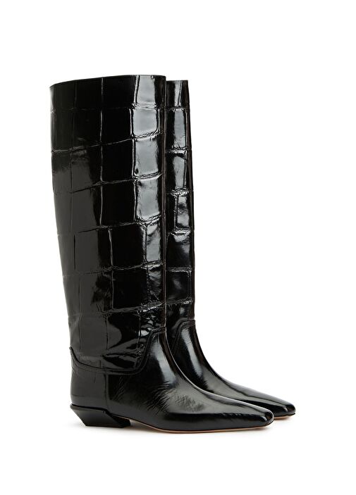 Siyah Kadın Deri Çizme - Görsel 3