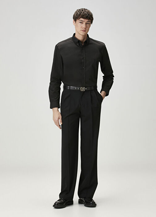Balmain Siyah Erkek Siyah Regular Fit Yün Pantolon 1913380 | Beymen