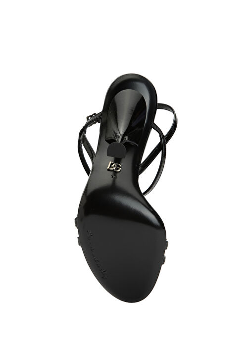 Siyah Kadın Deri Sandalet - Görsel 6