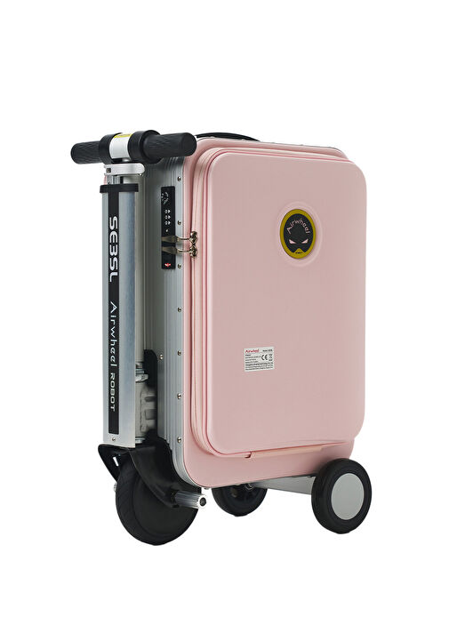 SE3SL Pembe Elektrikli Binilebilir Kabin Boy Scooter Valiz