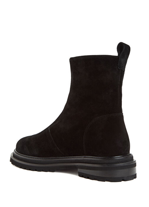 Siyah Fermuarlı Kadın Süet Bot - Görsel 4