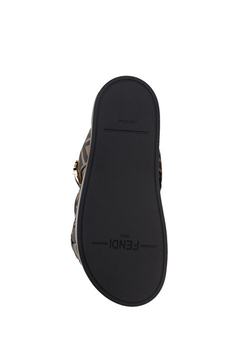 Feel Kahverengi Logo Desenli Kadın Sandalet - Görsel 6