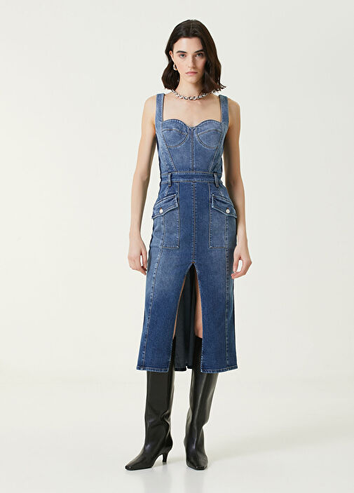 Alexander McQueen - Blue Midi Jean Dress