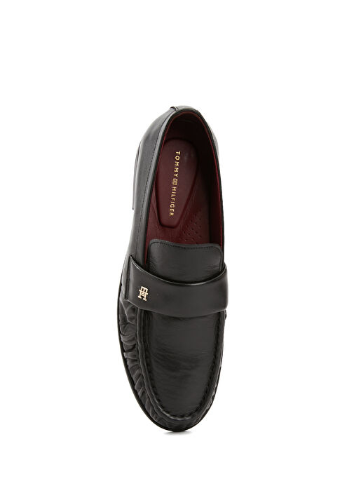 Siyah Kadın Deri Loafer - Görsel 5