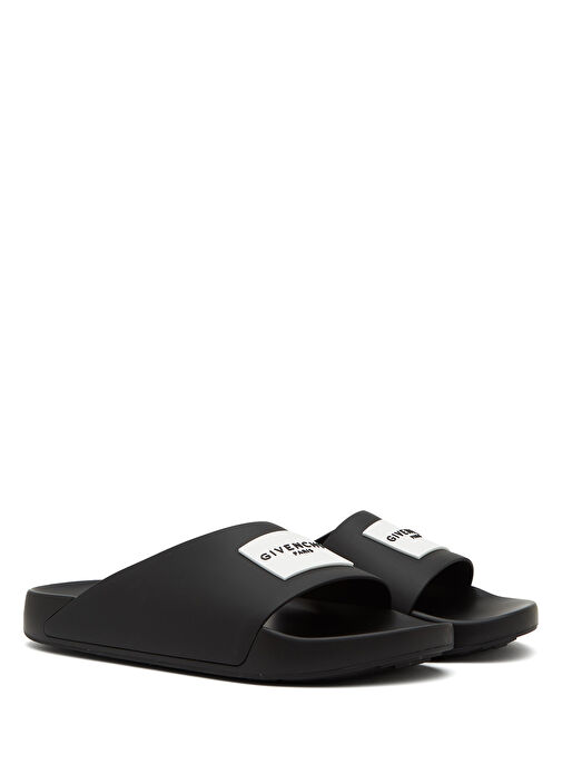 Siyah Logo Patchli Kadın Terlik - Görsel 3