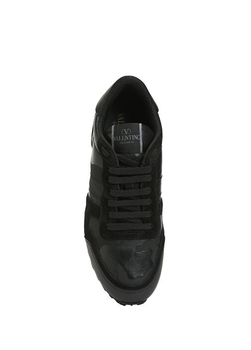 Siyah Erkek Deri Sneaker - Görsel 5