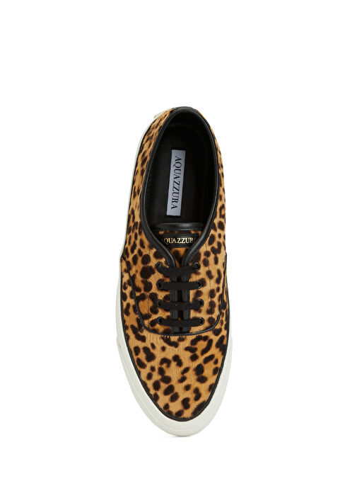 Leopar Kadın Deri Sneaker - Görsel 5