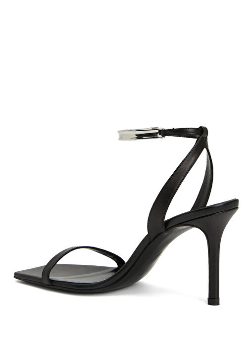 Siyah Kadın Deri Sandalet - Görsel 4