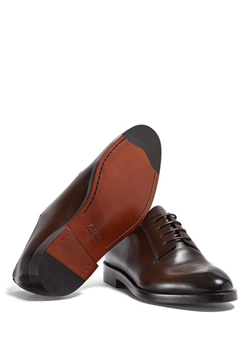 Koyu Kahverengi Erkek Deri Ayakkabı - Görsel 4