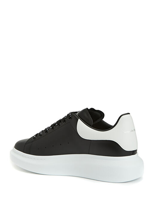Oversized Siyah Beyaz Erkek Deri Sneaker - Görsel 4