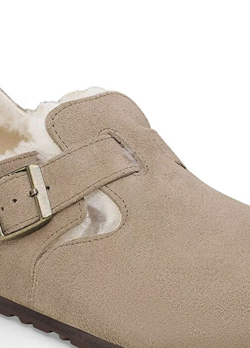 London VL Vizon Shearling Kadın Deri Loafer - Görsel 7