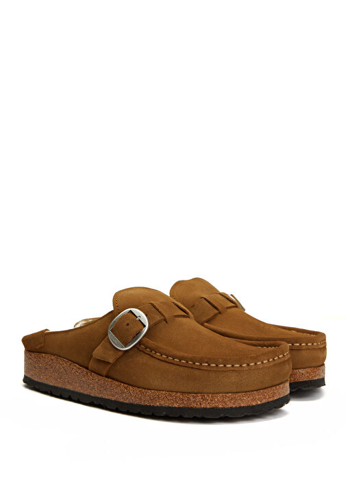 Buckley Shearling Taba Kadın Süet Terlik - Görsel 3