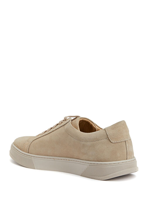 Bej Erkek Deri Sneaker - Görsel 4