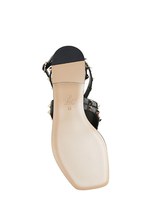 Rockstud Siyah Kadın Deri Sandalet - Görsel 11